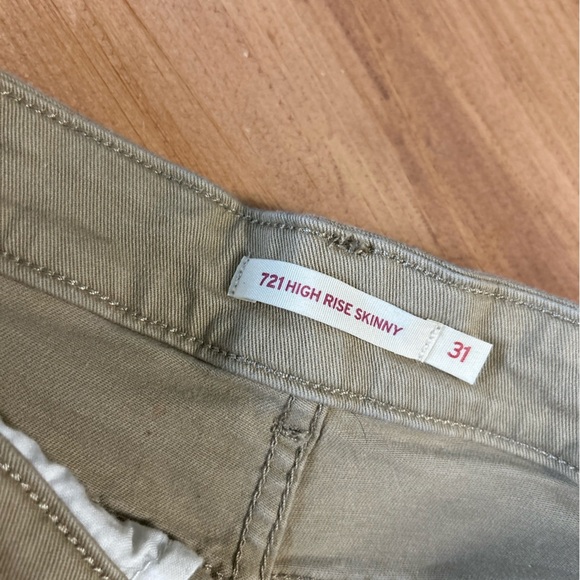Women’s button fly Levis 721 High Rise Skinny Jeans size 31 waist - Picture 8 of 13